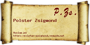 Polster Zsigmond névjegykártya